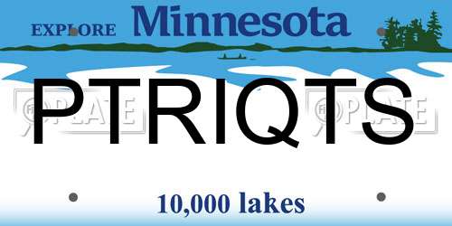 PTRIQTS Minnesota License Plate