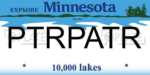 PTRPATR Minnesota License Plate