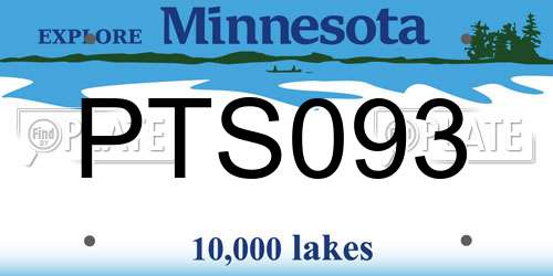 PTS093 Minnesota License Plate
