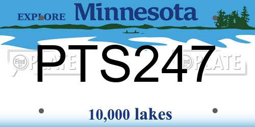 PTS247 Minnesota License Plate