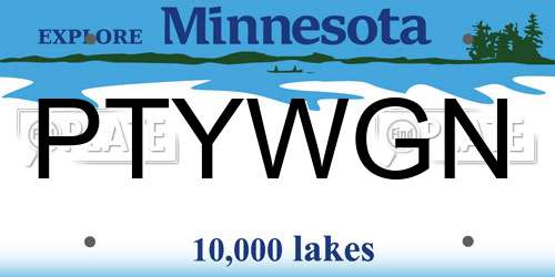 PTYWGN Minnesota License Plate