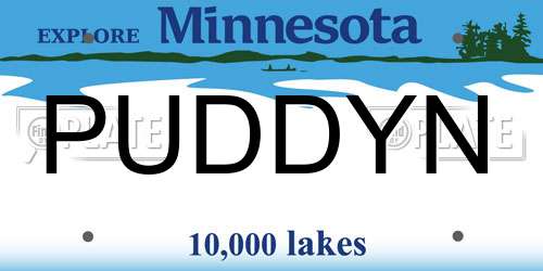 PUDDYN Minnesota License Plate