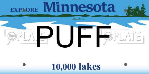 PUFF Minnesota License Plate