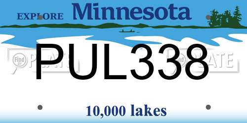 PUL338 Minnesota License Plate