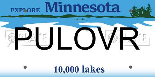 PULOVR Minnesota License Plate