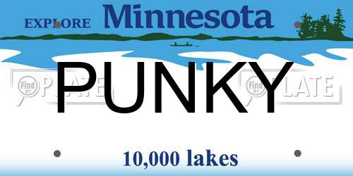PUNKY Minnesota License Plate