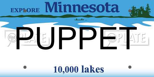 PUPPET Minnesota License Plate