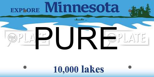PURE Minnesota License Plate