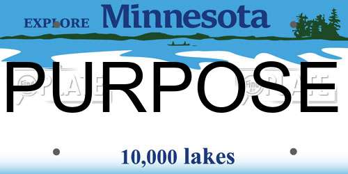 PURPOSE Minnesota License Plate