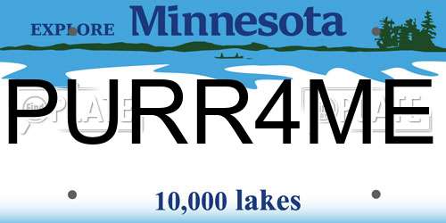 PURR4ME Minnesota License Plate