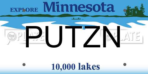 PUTZN Minnesota License Plate
