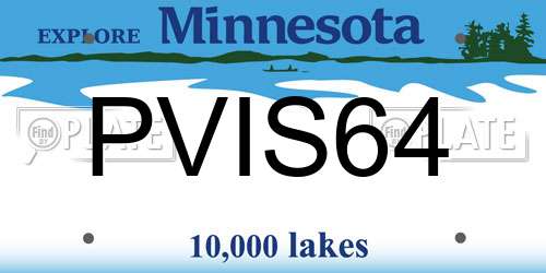 PVIS64 Minnesota License Plate