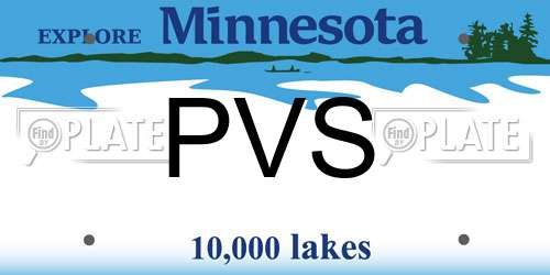 PVS Minnesota License Plate