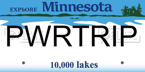 PWRTRIP Minnesota License Plate
