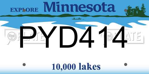 PYD414 Minnesota License Plate