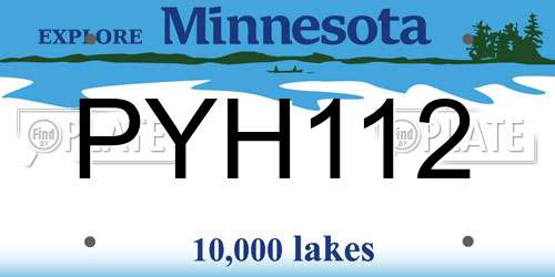 PYH112 Minnesota License Plate