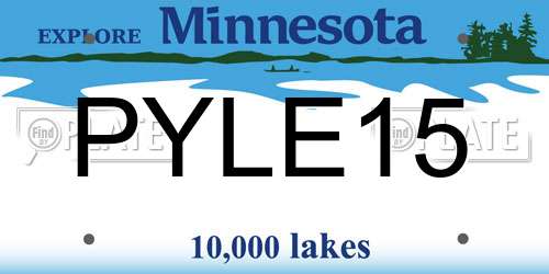 PYLE15 Minnesota License Plate