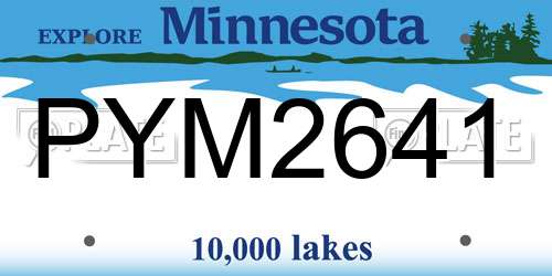 PYM2641 Minnesota License Plate