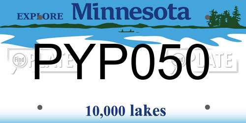PYP050 Minnesota License Plate