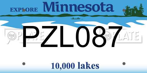 PZL087 Minnesota License Plate