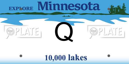 Q Minnesota License Plate