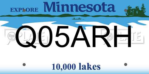 Q05ARH Minnesota License Plate