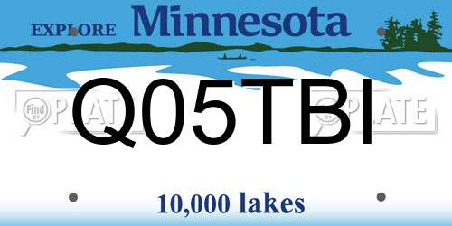 Q05TBI Minnesota License Plate