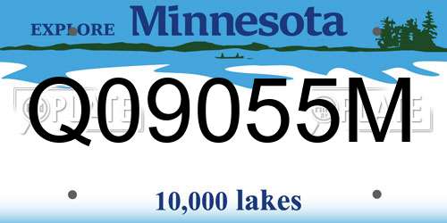 Q09055M Minnesota License Plate