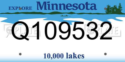 Q109532 Minnesota License Plate