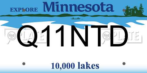 Q11NTD Minnesota License Plate