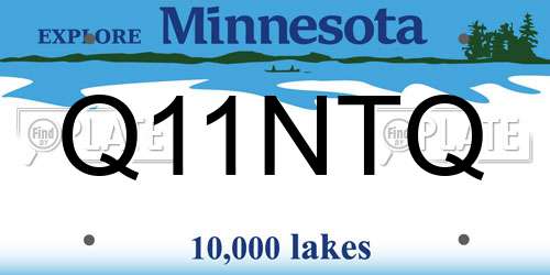 Q11NTQ Minnesota License Plate