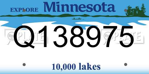 Q138975 Minnesota License Plate