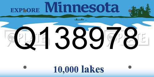 Q138978 Minnesota License Plate
