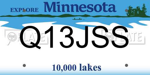 Q13JSS Minnesota License Plate