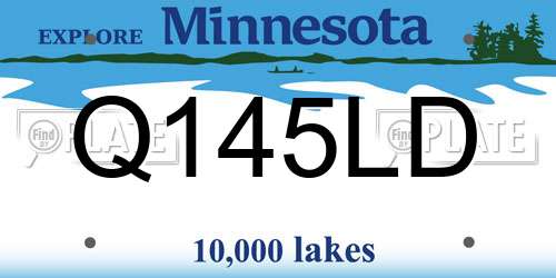 Q145LD Minnesota License Plate
