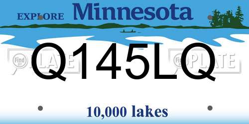 Q145LQ Minnesota License Plate
