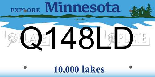 Q148LD Minnesota License Plate