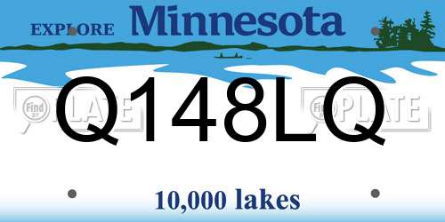 Q148LQ Minnesota License Plate