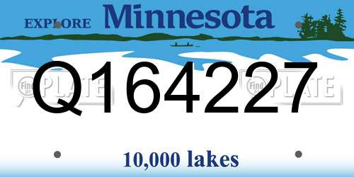 Q164227 Minnesota License Plate