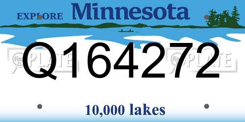 Q164272 Minnesota License Plate