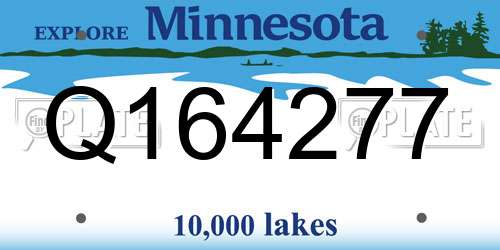 Q164277 Minnesota License Plate