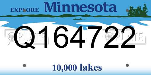 Q164722 Minnesota License Plate