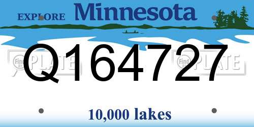 Q164727 Minnesota License Plate