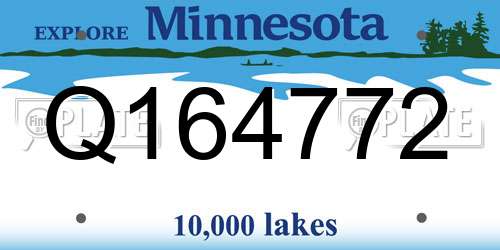 Q164772 Minnesota License Plate