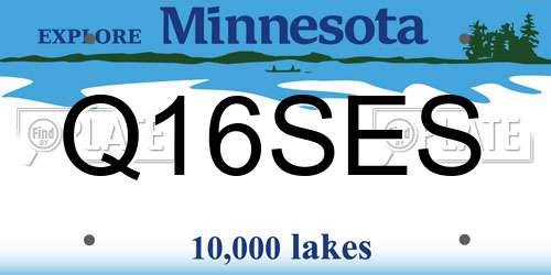 Q16SES Minnesota License Plate