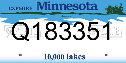 Q183351 Minnesota License Plate