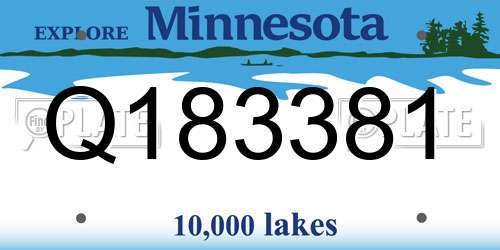Q183381 Minnesota License Plate
