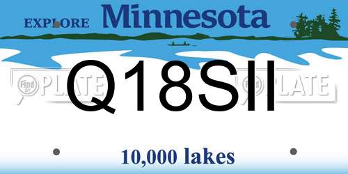 Q18SII Minnesota License Plate
