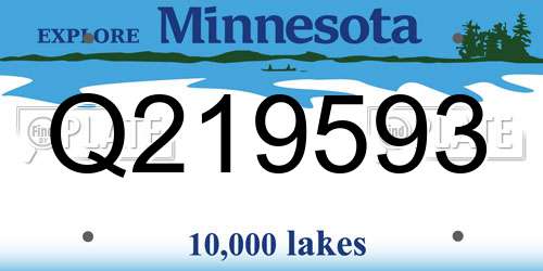 Q219593 Minnesota License Plate