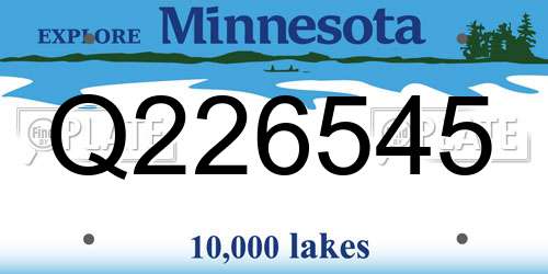 Q226545 Minnesota License Plate